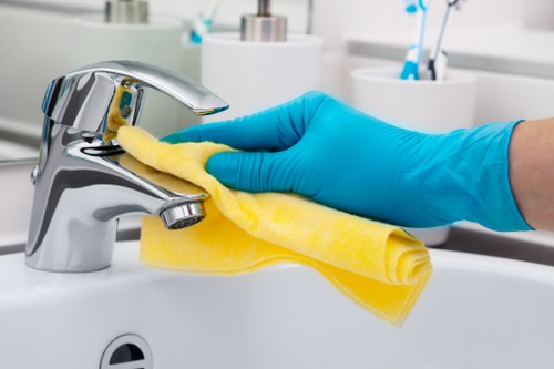 Cleaning a kitchen and shared office area in SW6